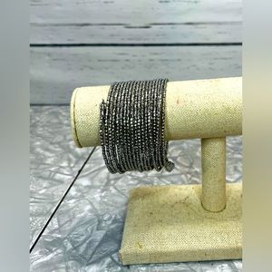 Stella & Dot spiral silver bangle